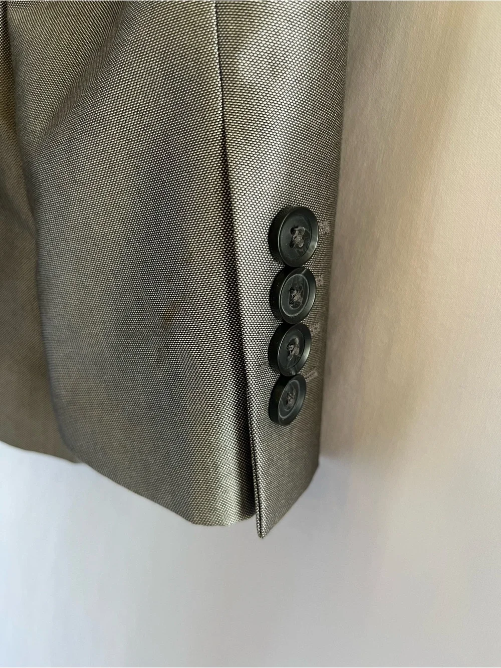 jf j.ferrar Silver Tuxedo Jacket with Black Shawl Collar